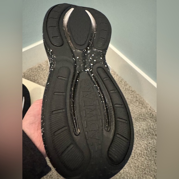 New Adidas Alphabounce+ Bounce Mens Running Shoes Sz 11 White Black Sneakers - Picture 5 of 14